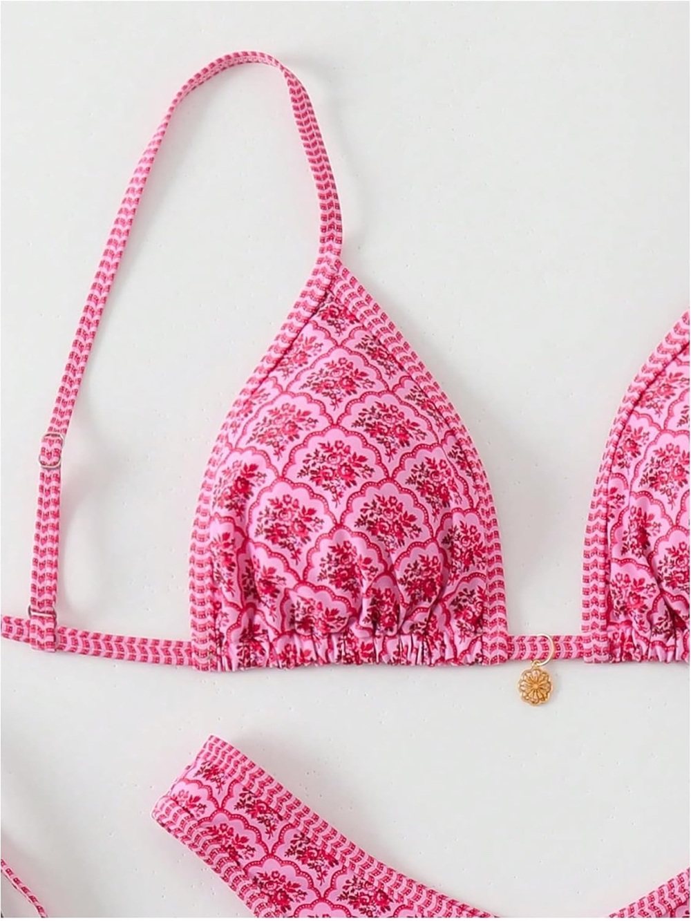 NWT- Pink Y2K Two-Piece Bikini Set / swimsuit/ bathing suit / Large